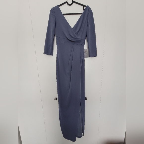 After Six – Crisscross Stretch Crepe Evening Dress, size XXS - Picture 2 of 5